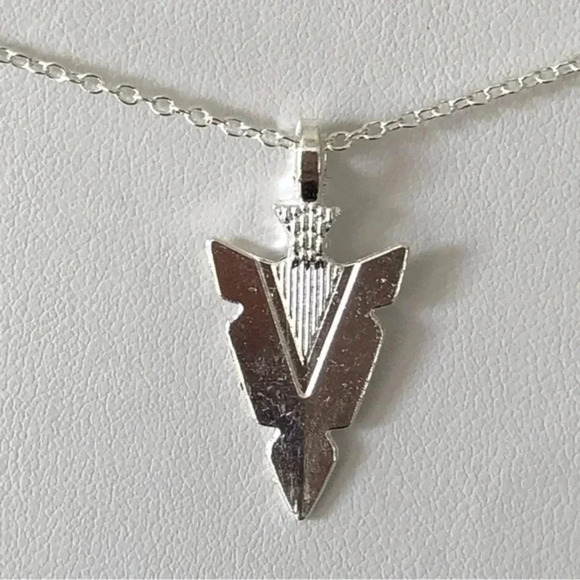 925 Sterling Silver Arrowhead 18” Chain Necklace Handmade Handcrafted New - Picture 1 of 4